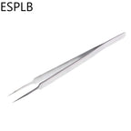160mm Long Ultra Precision Stainless Steel Tweezers Industry Straight Curved Electronic Pointed Tweezers for Phone Repair