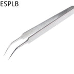 160mm Long Ultra Precision Stainless Steel Tweezers Industry Straight Curved Electronic Pointed Tweezers for Phone Repair