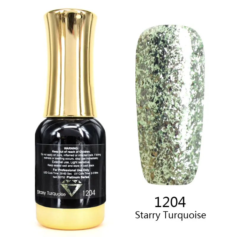 Venalisa 12ml Platinum Gel Nail Polish Super Shiny Effect Nail Gel Perfect Soak off UV&LED Nail Color Foil Chrome Gel Polish