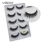 YSDO 5 Pairs Eyelashes Mink Strip Lashes Dramatic Eyelashes Natural 3D Mink Eyelashes Makeup False Eyelashes Cilios Maquiagem