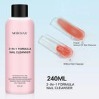 8oz Nail Cleanser 2 in 1 (Poly Nail Extension Gel Slip Solution+Professional Nail Cleanser) Nail Polish Remover Lint-free Slip
