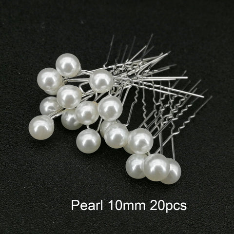 Bridal Wedding Hair Accessories Rhinestone Hair Pins Forks for Women Pearl Hairpins Bride Headpiece Party Jewelry Gift