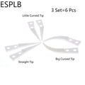 ESPLB Anti-Static Ceramic Tweezers Stainless Steel Industrial Ceramic Tweezers Insulated Straight/Curved Tip Black-Whit Tweezers