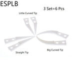 ESPLB Anti-Static Ceramic Tweezers Stainless Steel Industrial Ceramic Tweezers Insulated Straight/Curved Tip Black-Whit Tweezers