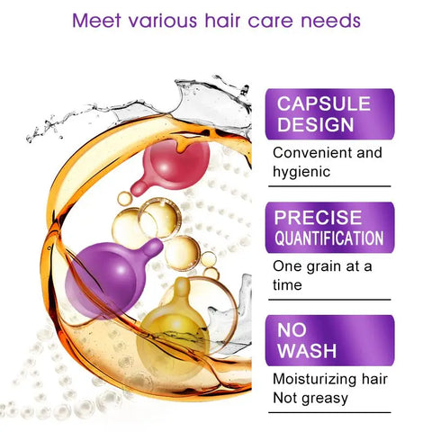 Sevich Smooth Silky Hair Vitamin Capsule Keratin Complex Oil Hair Care Repair Damaged Hair Serum Anti-Loss Moroccan Hair Oil