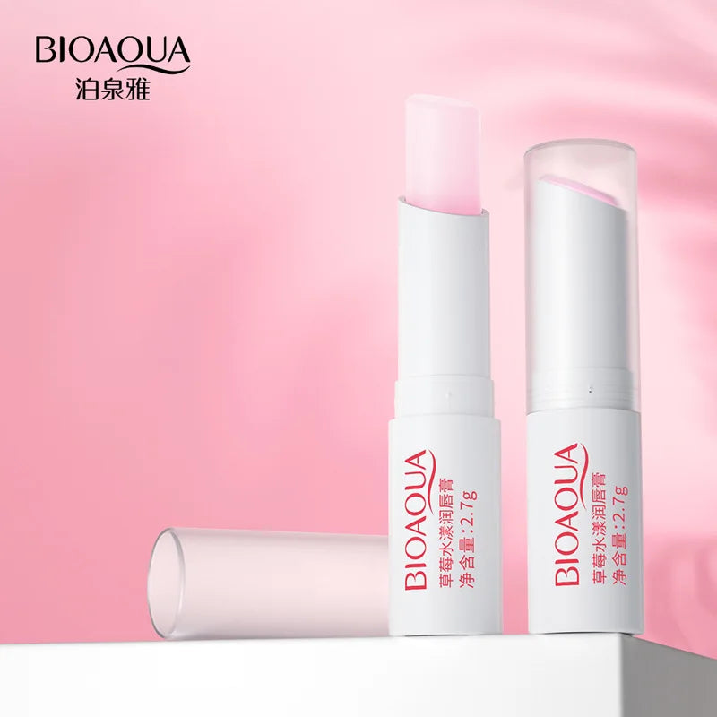 Aloe Strawberry Lip Balm Is Not Easy To Fade Lipstick Peach Moisturizing Moisturizing Lasting Color and Moisturizing Lip Balm