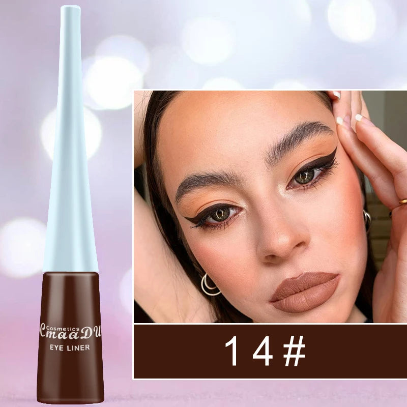 17 Colors Neon Liquid Eyeliner Pencil Waterproof Colorful Blue Green Yellow White Eye Liner Pen Women Makeup Eyes Cosmetics