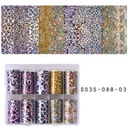 10 Rolls Leopard Print Nail Foils Transfer Paper Amber Nail Art Stickers Snake Skin Manicure Set Decal Animal Nails Decoration