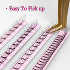ABONNIE Premade Volume Fans Short Stem 3d/4d/5d/6d Russian  Eyelash Extension Mink Eyelash Extension All Size Lashes Tray
