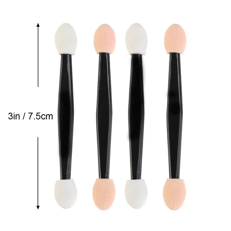SHIDISHANGPIN 30/50/100PC Eye Shadow Brush Makeup Dual Sided Sponge Nylon Set Eye Shadow Brushes For Cosmetic Applicator Makeup