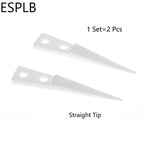ESPLB Anti-Static Ceramic Tweezers Stainless Steel Industrial Ceramic Tweezers Insulated Straight/Curved Tip Black-Whit Tweezers