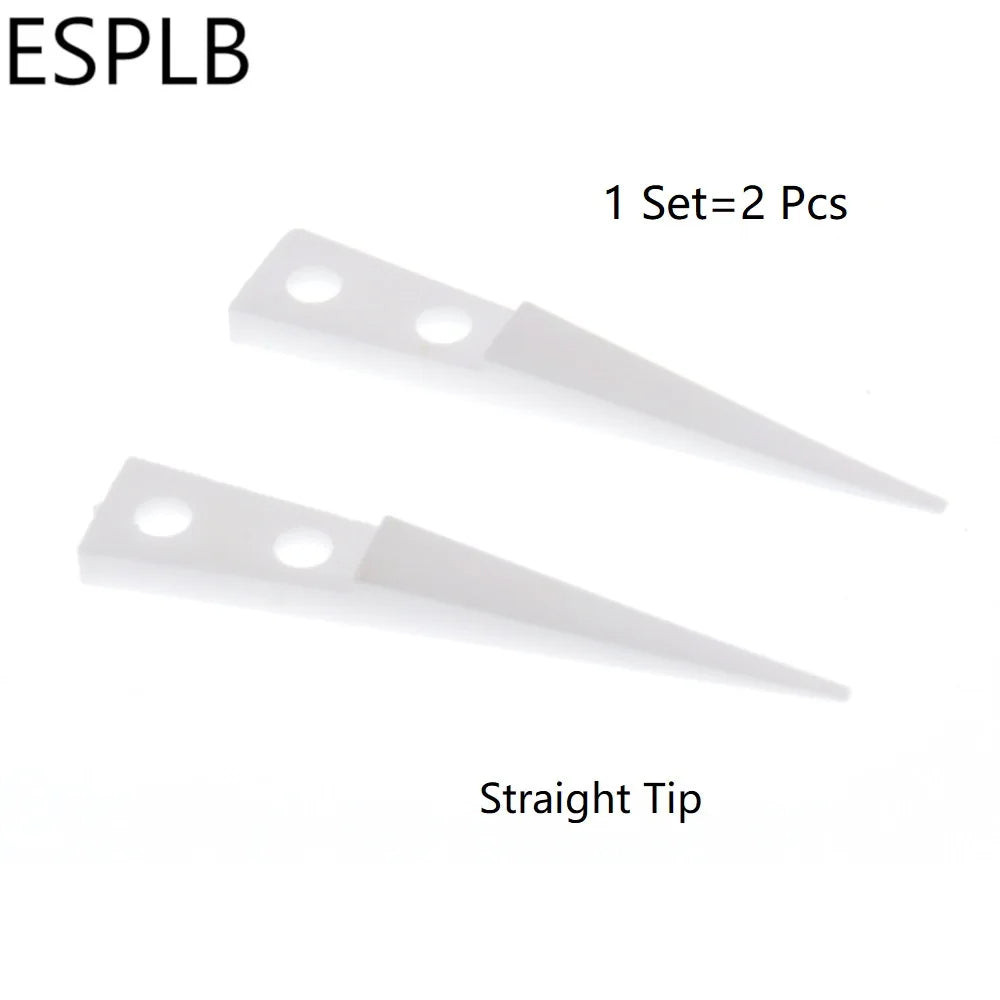 ESPLB Anti-Static Ceramic Tweezers Stainless Steel Industrial Ceramic Tweezers Insulated Straight/Curved Tip Black-Whit Tweezers