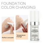 TLM Foundation Magic Color Changing Foundation Liquid Soft Matte Long Lasting Hydrating Makeup Base maquiagem