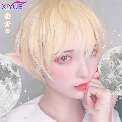 Short Synthetic Men's Breathable Wig Brown Men Boy Short Straight Cosplay Men Party Black Heat Resistant Synthetic Hair Wig