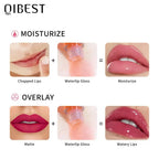 QIBEST Moisturizer Plumper Lip Gloss Long Lasting Transparent Lipgloss Base Watery Luster Glossy Lip Tint Waterproof Lips Makeup