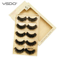 YSDO 5 Pairs Eyelashes Mink Strip Lashes Dramatic Eyelashes Natural 3D Mink Eyelashes Makeup False Eyelashes Cilios Maquiagem