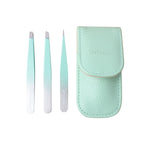 Brainbow Stainless Steel Eyebrow Tweezer 3pcs Set 10cm Slant Tip Point Tip Flat Tip Tweezers For Hair Removal Freeshipping
