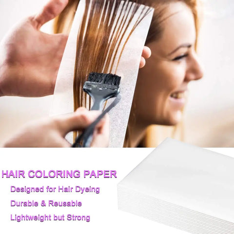 50/100PCS Reusable Foam Hair Wraps Hair Dye Paper,Professional Hair Coloring Highlighting Strips for Salon Barber Hair Stylists
