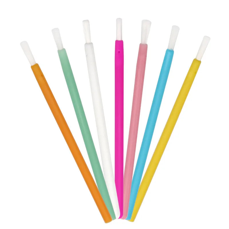 100 pcs Disposable Nylon Fiber Lip Brush Lipstick Wands Clean Applicator lip Gloss Brushes portable Cosmetic women Makeup Tools