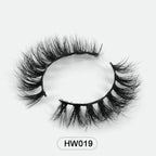 HZJY 10-15mm 3D Real Mink Handmade Crossing Lashes Individual Strip Thick Lash Fake Eyelashes with free paper boxes