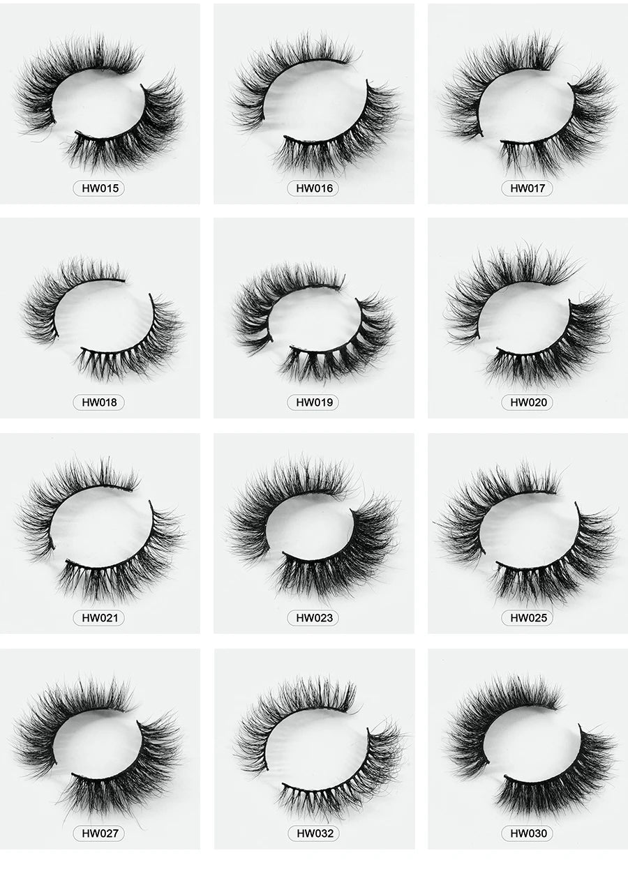 Dropshipping Wholesale Natural Wispy 3d Mink False Lashes Makeup Mink Fake Eyelashes With Soft Band Make-up For Women