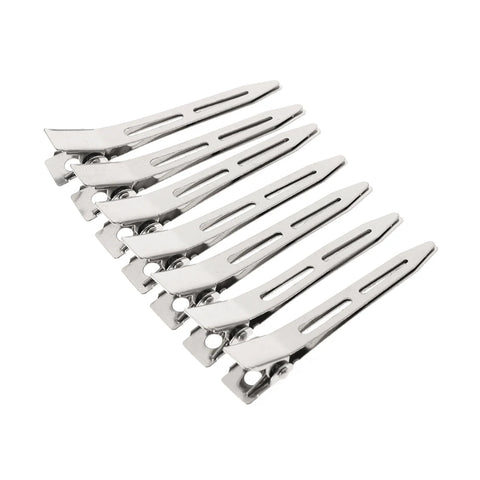 24Pcs New Professional Salon Ladies Curl Clips Metal Silver Seamless Duckbill Clip No Crease Fixed Hair Clip Hairdressing Tools