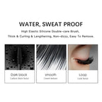 QIBEST Waterproof Mascara Black Eye Makeup Rimmel 4D Eyelash Cosmetics Curling Thick Mascara Eyelashes Silk Fiber Volume Mascara