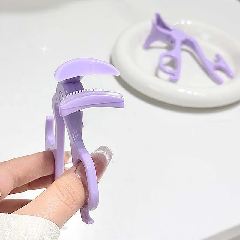 Wide-Angle Portable One-Clip Eyelash Curler Comb Tooth Lashes Styling Tool Easy to Operate Enlarges Eyes Partial Curler