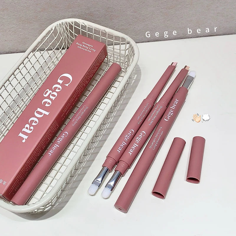 Bicolor Under Eye Pencil 2 In 1 Brightening Highlighter Nude Pink Shadow Stick Aegyo Sal Lying Silkworm Eeyshadow Lash Makeup