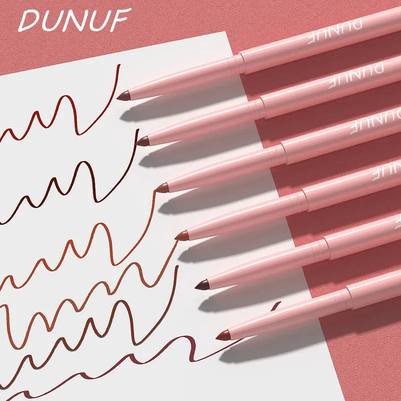 6pcs/Set Lip Liner Pen Set Long-Lasting, Waterproof Sweatproof, Easy Coloring Non-fading Color Rendering Lip Gloss Beauty Makeup