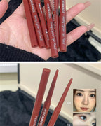 12 Colors Eyeliner Pencil Waterproof Long-lasting Orange Black Brown Easy Wearing Eyeshadow Contour Stick Lying silkworm Makeup