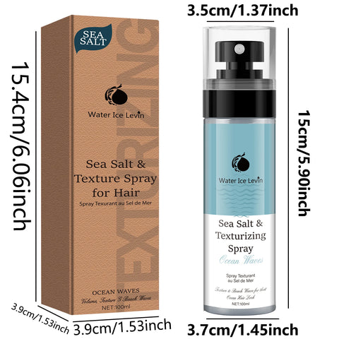 Sea Salt Spray, Suitable for Men and Women, Liquid Hair Design, Containing Moisturizing Aloe and Seaweed Formula, Suitable for Dry, Moisturizing and Refreshing