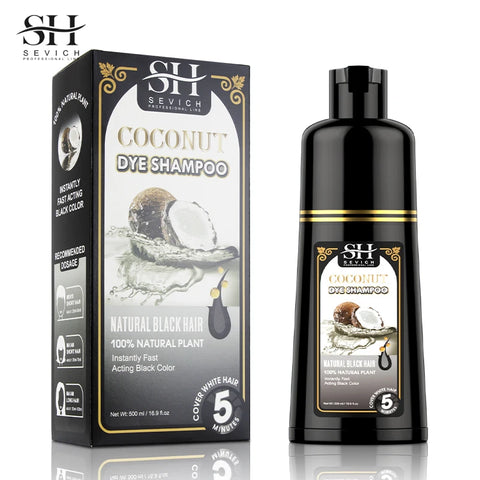 500ml Natural Herbal Hair Dye Shampoo for Hair Loss Moisturizing Hair Darkening Strengthen Magic Polygonum Multiflorum Shampoo