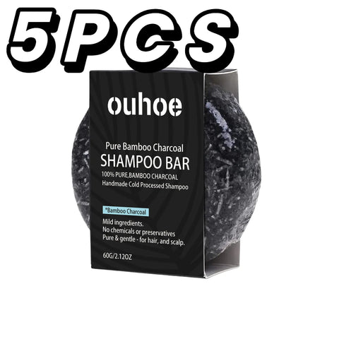 Bamboo Charcoal Shampoo Soap Deep Clean The Scalp Create Dark And Thick Hair Improve Dryness Hair Nourish Charcoal Shampoo Soap