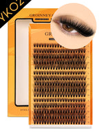 GROINNEYA DIY Eyelashes Cluster Lashes Lash Extension Natural Soft 100% Handmade Mink Lashes Reusable Makeup