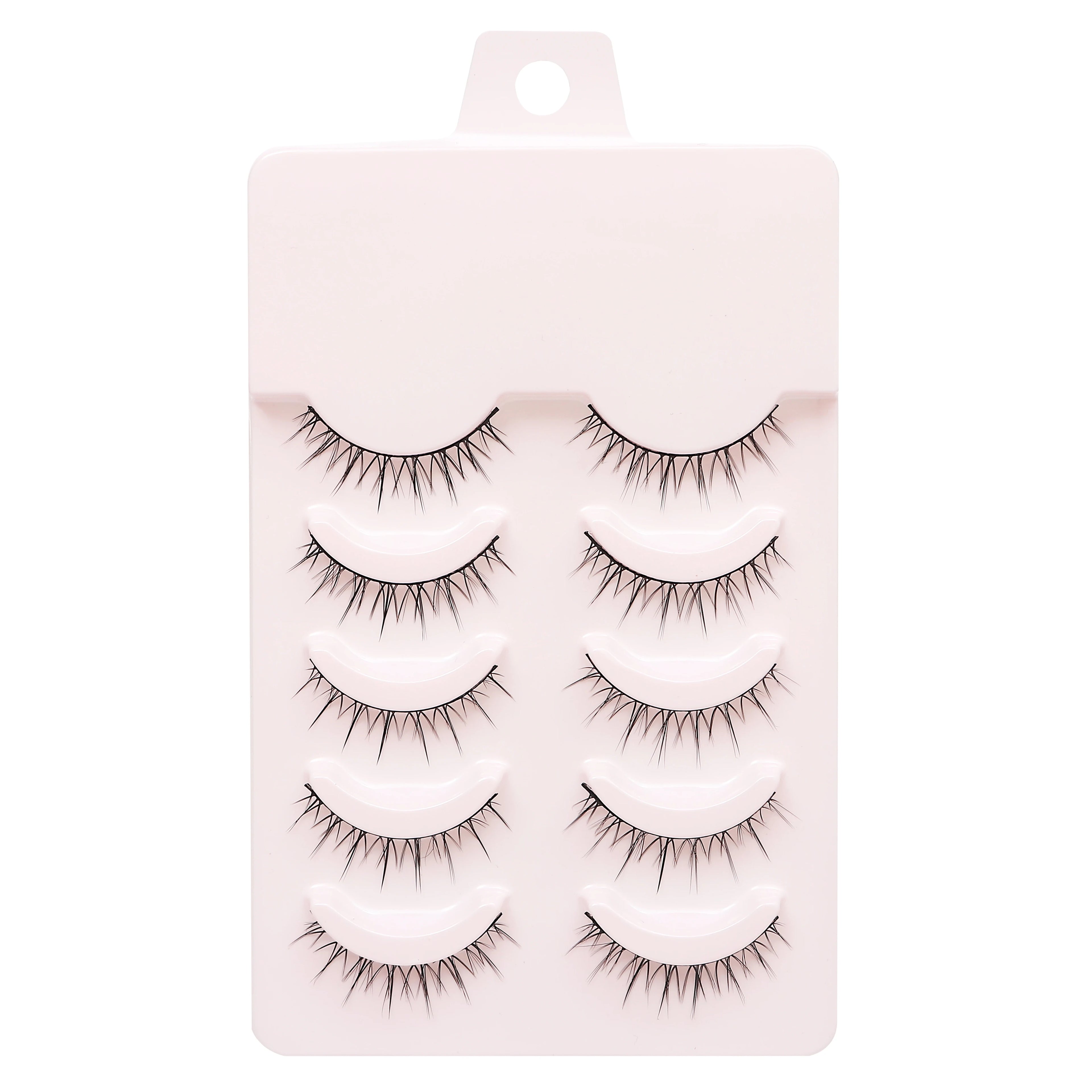Natural Long Cosplay Makeup Cross Strip False Eyelashes Black Eye Lashes and Cat Eye Lashes 5pairs Mink Eyelashes Faux Cilios