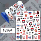Nail Art Sticker Angel Flower Pattern Stickers Cupid Self-Adhesive Nail Decals Stickers Decoration Press on Nails Accessories