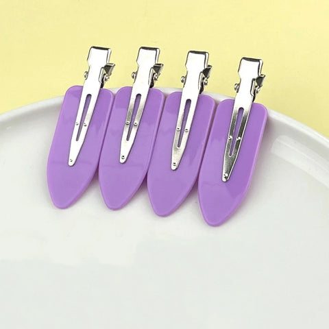 2/4pcs Simple Sakura Pink Seamless Hair Clip Women Acetate Sheet No Bend Bangs Clip Duckbill Clip Hairpins Hair Styling Tool