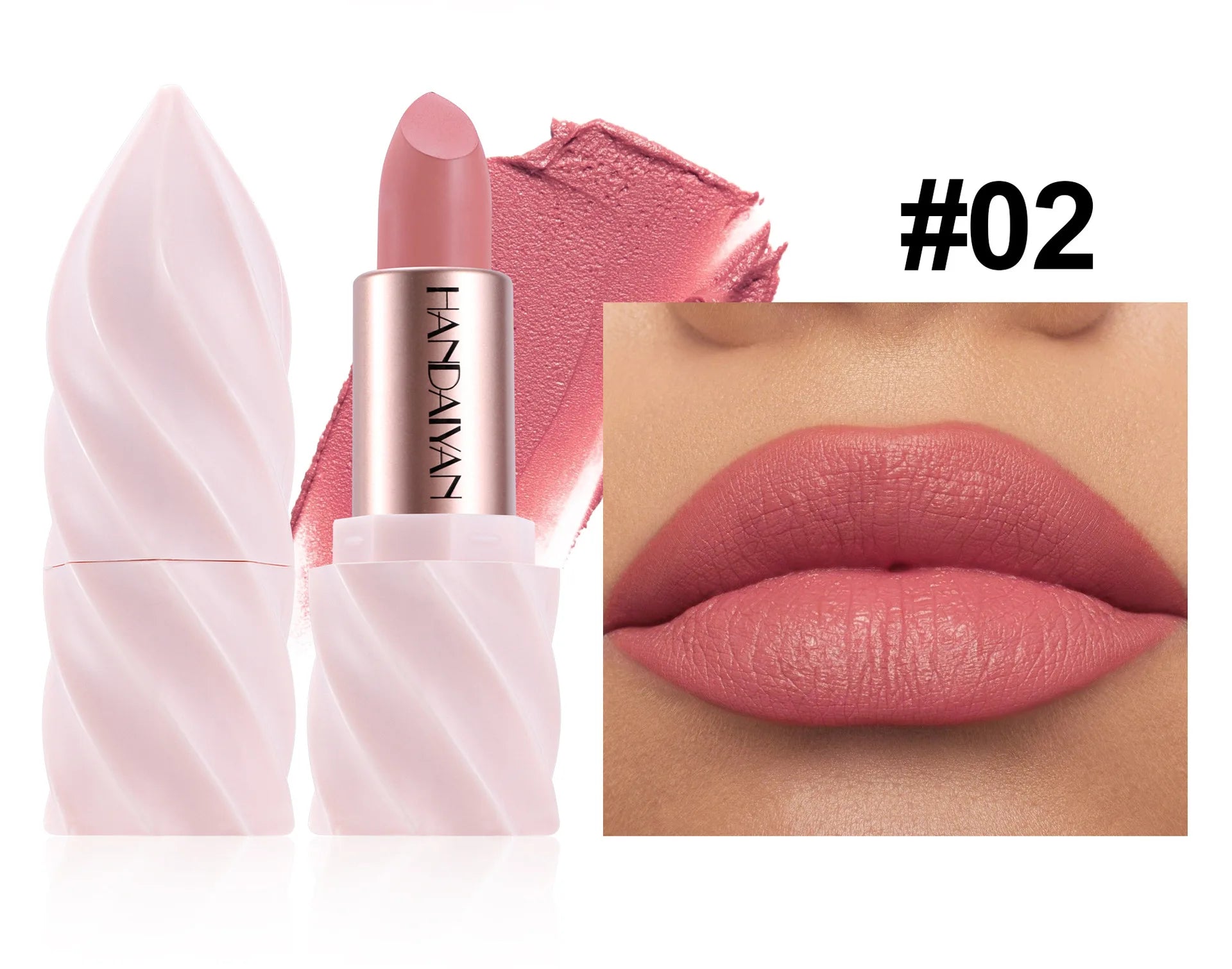 Matte Velvet Lipstick Ice Cream Long Lasting Waterproof Nourishing Moisturizing Highly Pigmented Satin Lip Gloss Non Stick Cup