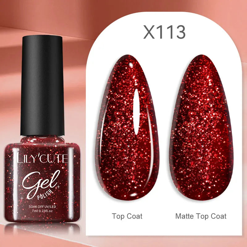 LILYCUTE  5ml Gold Sliver Metallic Liner Gel Nail Polish French Style Super Bright Mirror Pull Line Graffiti Painting Stripe Gel