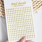 1Pc 3D Roman Letter Nail Stickers Gold/Silver/Black/Laser Alphabet Self Adhesive Decal Y2K English Words/Number Manicure Sliders