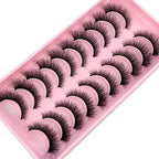 10 pairs of Russian striped eyelashes fluffy artificial mink eyelashes 3D fake eyelashes Russian curly eyelashes fake eyelashes