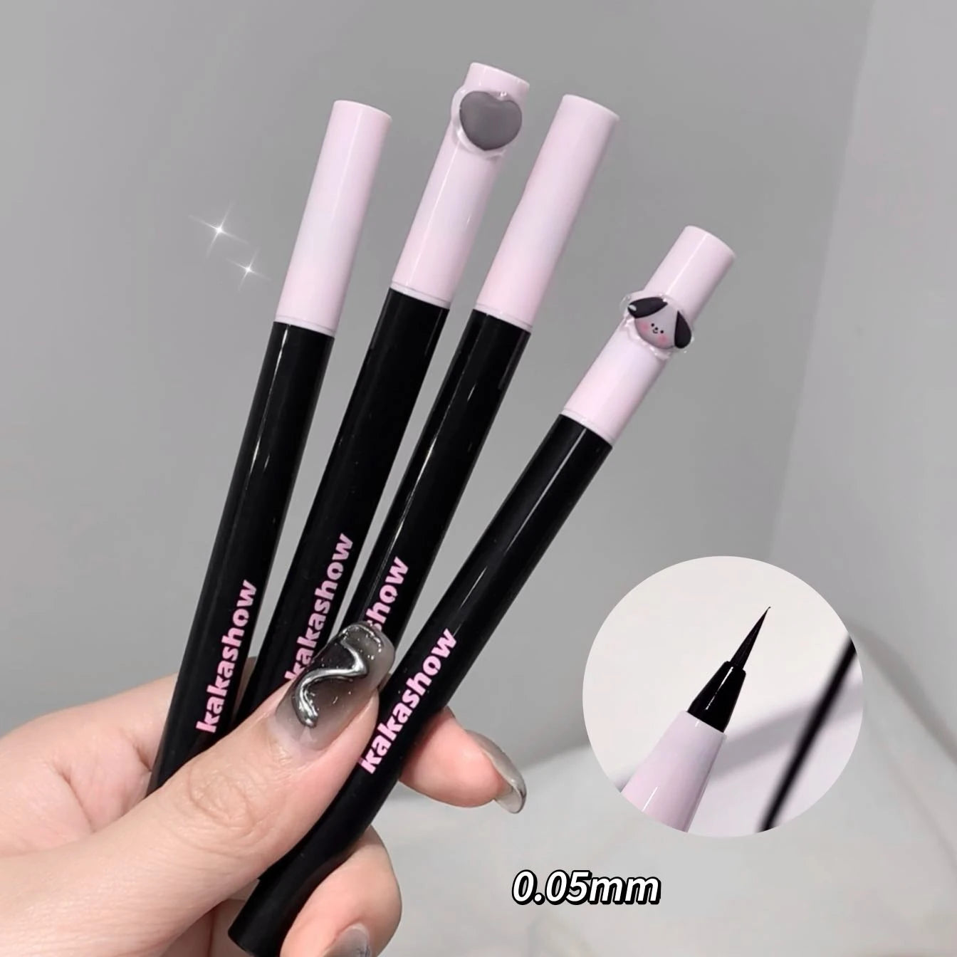 0.05mm Eyeliner Liquid Pen Matte Smooth Quick Dry Waterproof Ultra-thin Eyeliner Lower Eyelash Pen Non Smudging Korean Makeup