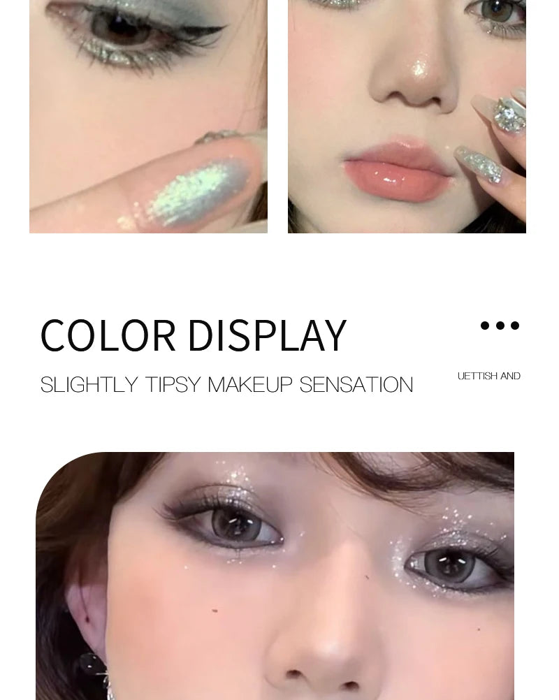 HERORANGE Glowing Charm Monochrome Eyeshadow Palette Pearlescent Explosion Polarized Brightening Silkworm Highlight