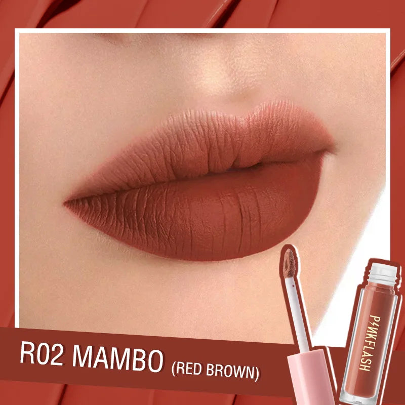 PINKFLASH Wholesale Matte Lipstick Soft Red Nude Pink Melting Lip Cream Waterproof Makeup Lipgloss Not Fade Lip Mud Lip Tint