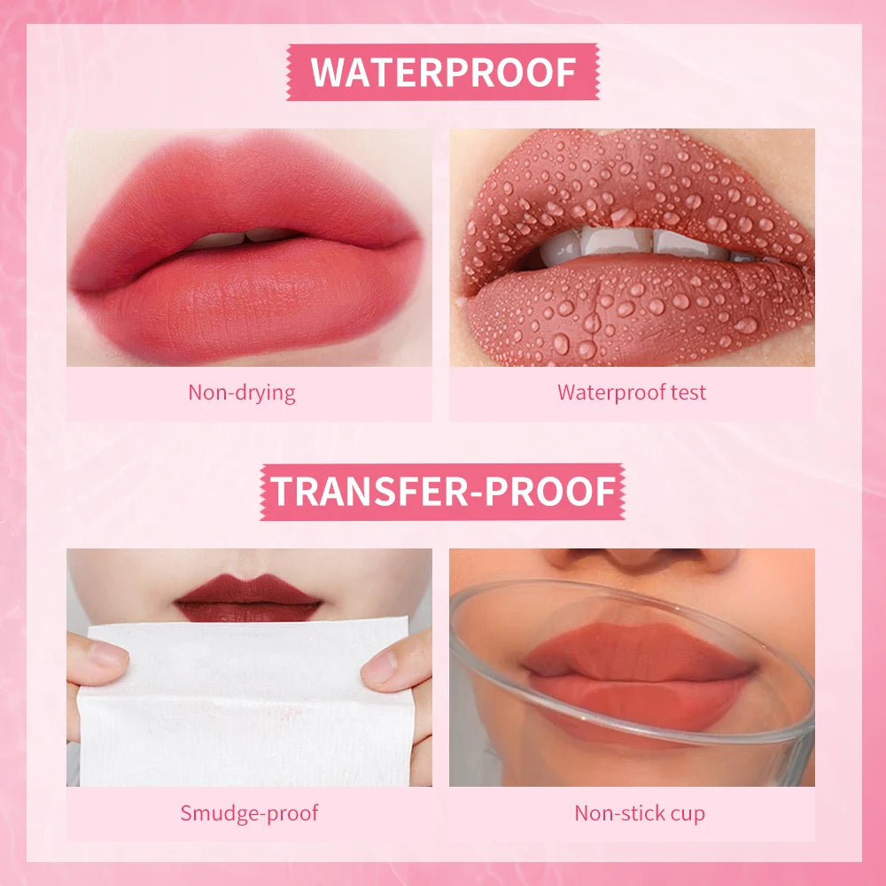 6Colors Water Lip Stain Moisturizing Lip Glaze Long Lasting Lip Ink Face Lip Dual Purpose Waterproof Liquid Cosmetic Makeup