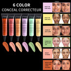 Full Coverage Waterproof Liquid Concealer LongLasting Oil Control Green Purple Orange Contour Matte Nude Facial Concealer Makeup