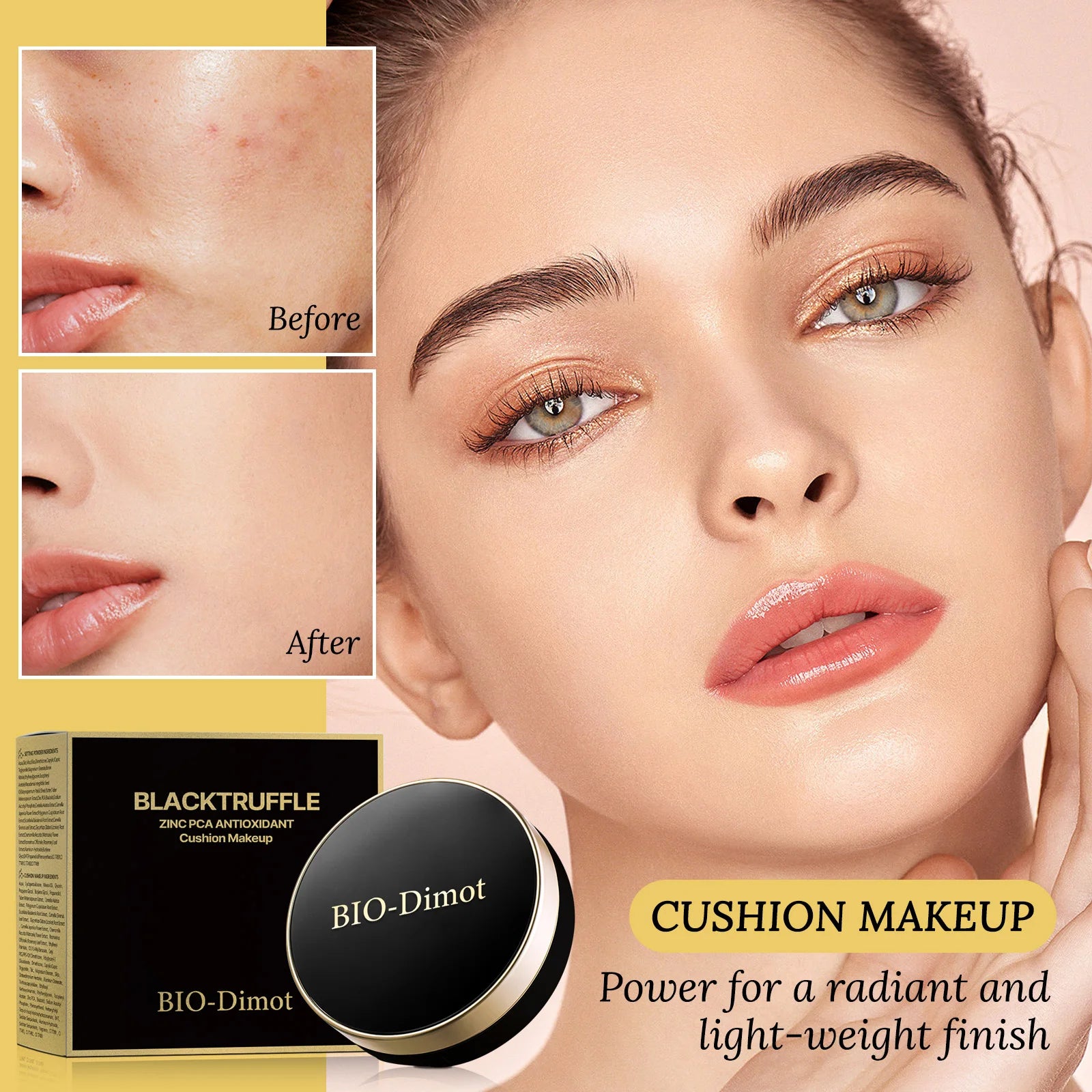 2 IN 1 Air Cushion Foundation+Matte Face Pressed Powder Makeup BB Cream Concealer Oil-control Waterproof Long-lasting Cosmetics
