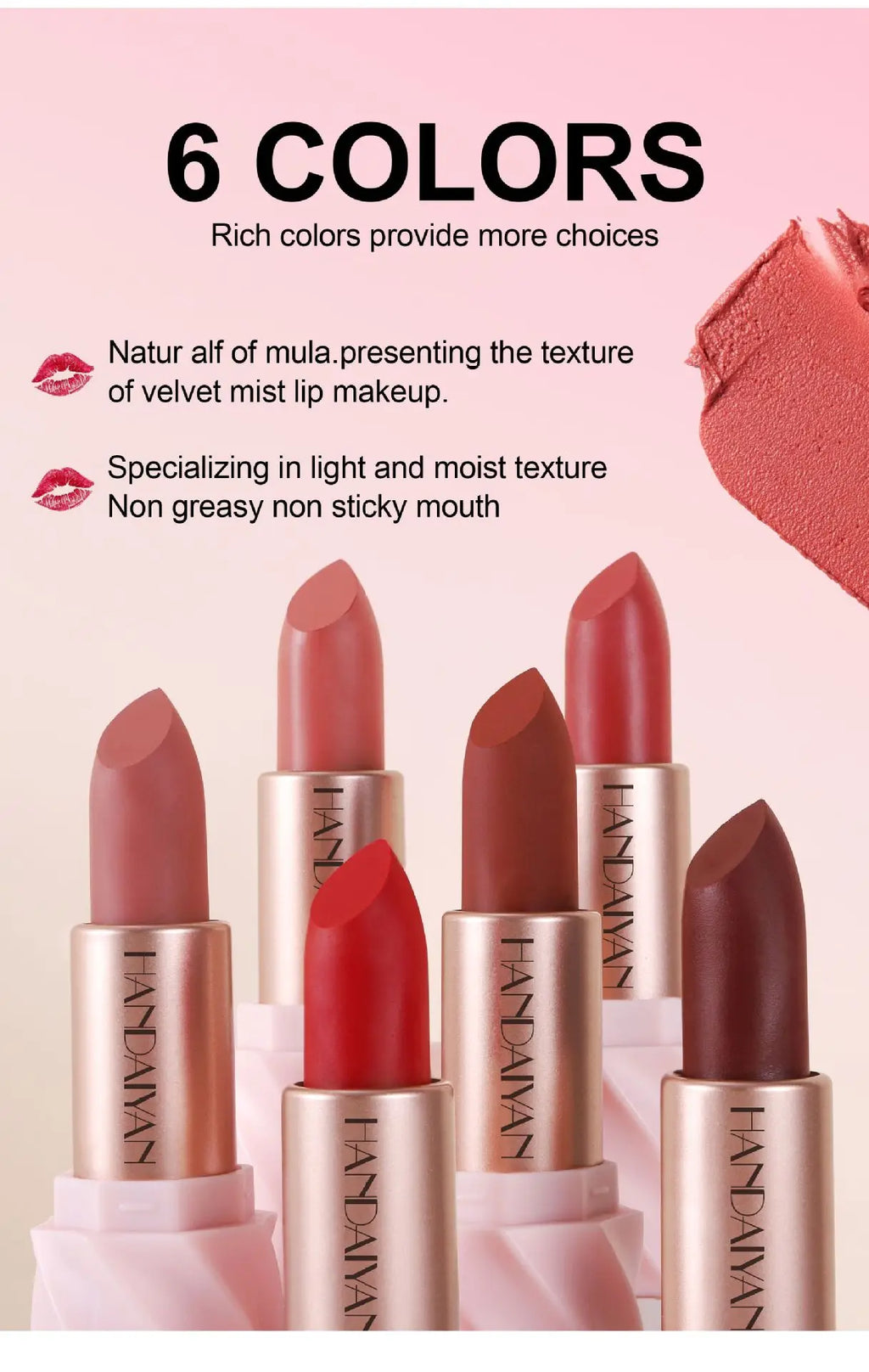 Matte Velvet Lipstick Ice Cream Long Lasting Waterproof Nourishing Moisturizing Highly Pigmented Satin Lip Gloss Non Stick Cup