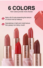 Matte Velvet Lipstick Ice Cream Long Lasting Waterproof Nourishing Moisturizing Highly Pigmented Satin Lip Gloss Non Stick Cup